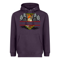 Plum race flag and race equipment Heavyweight Hoodie - AdoDesignShop