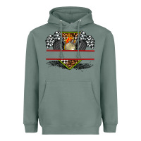 Sage race flag and race equipment Heavyweight Hoodie - AdoDesignShop