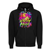 Black vacay mode Zipper Hoodie - BarkalooDesign