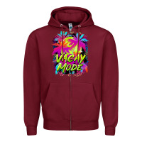 Burgundy vacay mode Zipper Hoodie - BarkalooDesign