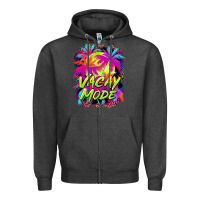 Charcoal Heather vacay mode Zipper Hoodie - BarkalooDesign