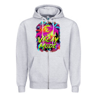 Heather Grey vacay mode Zipper Hoodie - BarkalooDesign