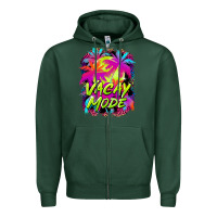 Sports Green vacay mode Zipper Hoodie - BarkalooDesign