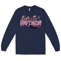 Navy Most loved mother Mother's Day Long Sleeve Tee - FaDigitalArtStudio