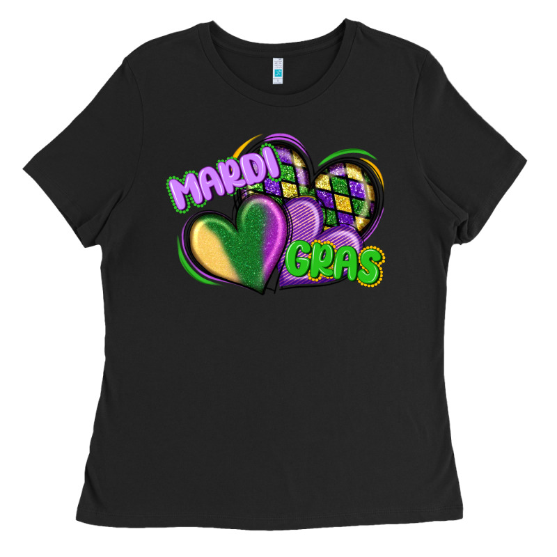 Mardi Gras Heart Ladies Tee by CowGirlArtShop | Teevron