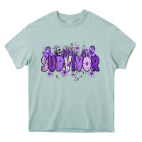 Arona I am a survivor purple ribbon Heavy Core Tee - NancyCooperArtShop