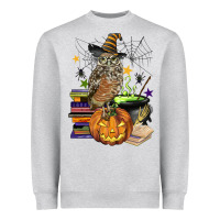 Heather Grey halloween owl Heavyweight Sweatshirt - BarkalooDesign