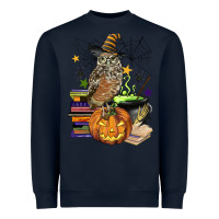 Navy halloween owl Heavyweight Sweatshirt - BarkalooDesign