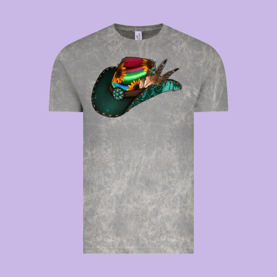 Aztec Sunflower Cowboy Hat Vintage Tee Designed By Jasminsmagicworld