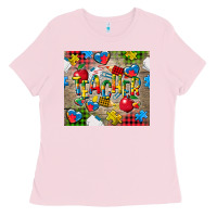 Bubblegum Pink teacher autism Ladies Tee - CowGirlArtShop