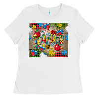 White teacher autism Ladies Tee - CowGirlArtShop