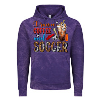 Cloud Purple I Run On Coffee And Soccer Frappe Vintage Hoodie - FaDigitalArtStudio
