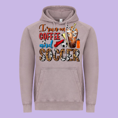I Run On Coffee And Soccer Frappe Vintage Hoodie Designed By Fadigitalartstudio