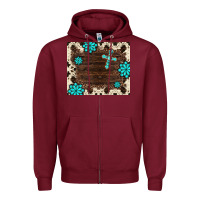 Burgundy gemstone cross mousepad Zipper Hoodie - BarkalooDesign