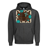 Charcoal Heather gemstone cross mousepad Zipper Hoodie - BarkalooDesign
