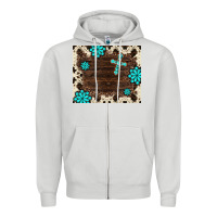 Dove Grey gemstone cross mousepad Zipper Hoodie - BarkalooDesign