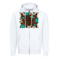 White gemstone cross mousepad Zipper Hoodie - BarkalooDesign