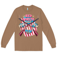 Toasted Coconut Red white and pew pew pew Long Sleeve Tee - FaDigitalArtStudio