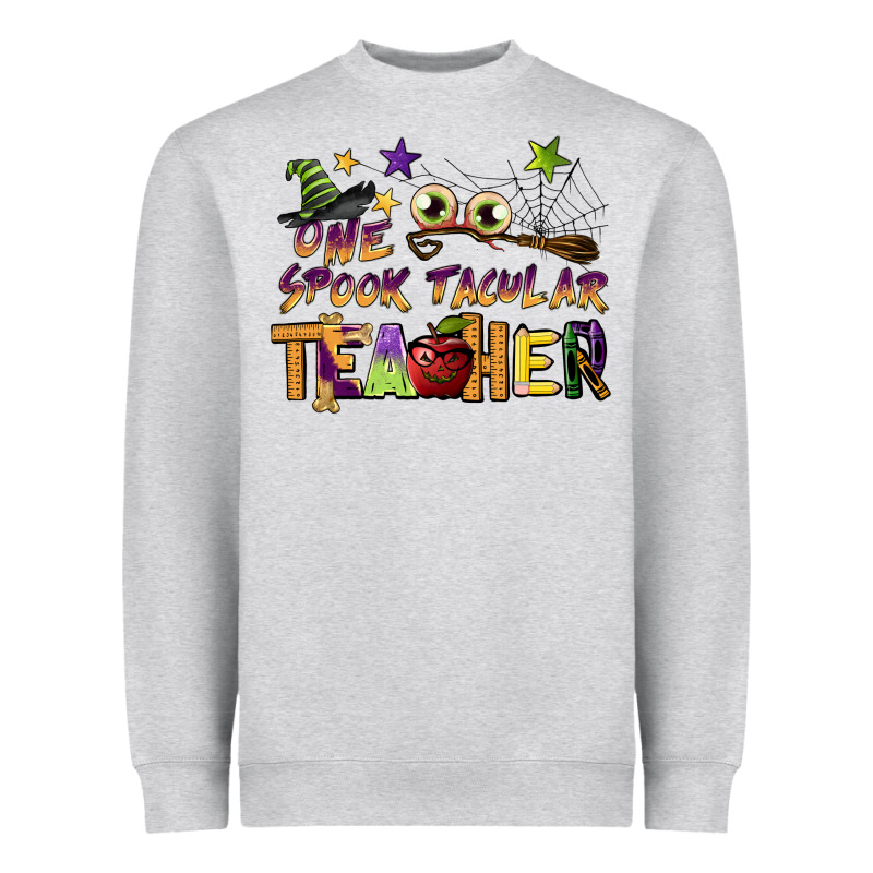 One Spook Tacular Teacher Heavyweight Sweatshirt by BarkalooDesign | Teevron