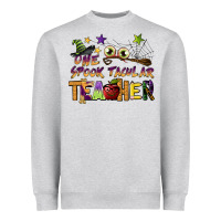 Heather Grey one spook tacular teacher Heavyweight Sweatshirt - BarkalooDesign