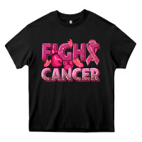 Black fight cancer Heavy Core Tee - NancyCooperArtShop