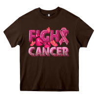 Chocolate Brown fight cancer Heavy Core Tee - NancyCooperArtShop