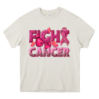 Cream fight cancer Heavy Core Tee - NancyCooperArtShop
