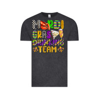 Vintage Black mardi gras drinking team with glasses olivia Vintage Tee - OliviaCreatesArt
