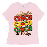 Bubblegum Pink cinco cinco cinco de mayo Ladies Tee - CowGirlArtShop
