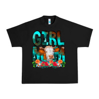 Black Girl Mom Cow Flowers Urban Heavy Tee - CowCowDesign
