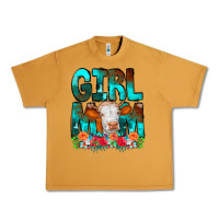 Peanut Butter Girl Mom Cow Flowers Urban Heavy Tee - CowCowDesign