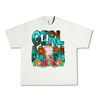 Pistachio Girl Mom Cow Flowers Urban Heavy Tee - CowCowDesign