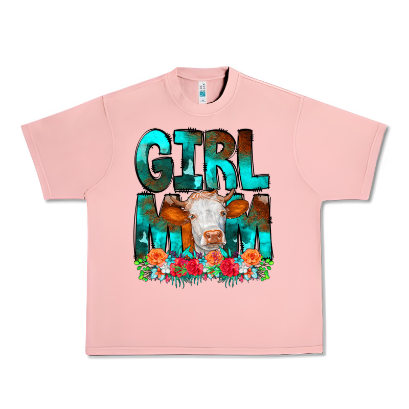 Girl Mom Cow Flowers Urban Heavy Tee by CowCowDesign | Teevron