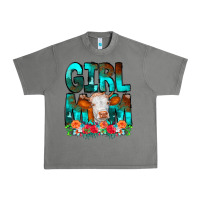Tornado Girl Mom Cow Flowers Urban Heavy Tee - CowCowDesign