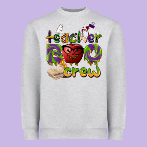Teacher Boo Crew Heavyweight Sweatshirt Designed By Barkaloodesign