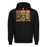 Black camouflage bunny background Zipper Hoodie - BarkalooDesign