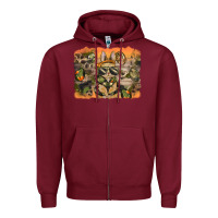 Burgundy camouflage bunny background Zipper Hoodie - BarkalooDesign