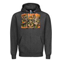 Charcoal Heather camouflage bunny background Zipper Hoodie - BarkalooDesign