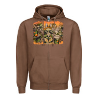 Chestnut camouflage bunny background Zipper Hoodie - BarkalooDesign