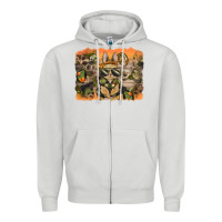 Dove Grey camouflage bunny background Zipper Hoodie - BarkalooDesign