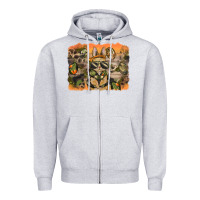 Heather Grey camouflage bunny background Zipper Hoodie - BarkalooDesign