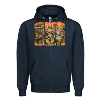 Navy camouflage bunny background Zipper Hoodie - BarkalooDesign