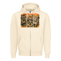 Camouflage Bunny Background Zipper Hoodie | Teevron