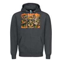 Smoke camouflage bunny background Zipper Hoodie - BarkalooDesign