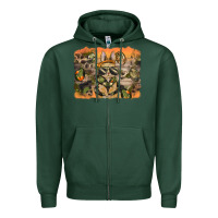 Sports Green camouflage bunny background Zipper Hoodie - BarkalooDesign