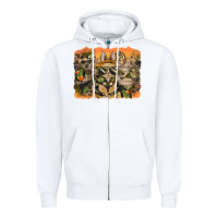 White camouflage bunny background Zipper Hoodie - BarkalooDesign