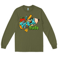 Army Green pre k dude Long Sleeve Tee - RanaPortraitStore