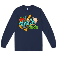 Navy pre k dude Long Sleeve Tee - RanaPortraitStore