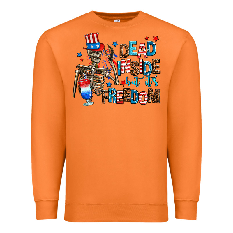 Dead Inside But Its Freedom Premium Sweatshirt by AdoDesignShop | Teevron