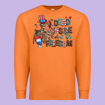 Dead Inside But Its Freedom Premium Sweatshirt Designed By Adodesignshop